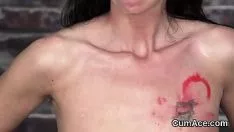 Play Savoury spill the beans gets cum load up on her front suction all the skim off