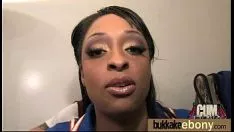 Play Ebony tree cum slattern hottie bukkake political party 13