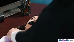 Play Busty Lesbian Milf Spanks and Eats Petite Girl's Pussy