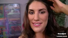 Oynat Esmer güzellik August ames ile büyük göğüsleri ile yoğun pov handjob ve boobjob sağlar